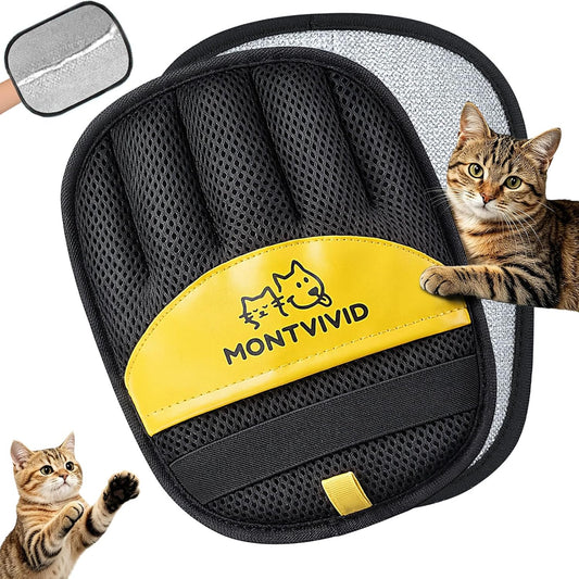 Pet Hair Removal Glove,Newly Upgraded Reusable Electrostatic Cat & Dog Hair Remover for Furniture, Couch,Carpets & Laundry – Magic Brush Hair Cleaning Tool for Pet Owners