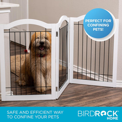 Internet's Best Wire Dog Gate with Arched Top - 4 Panel - 30" Tall - White