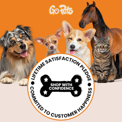 GoPets Self-Cleaning Slicker Brush for Dogs & Cats, Deshedding & Dematting Comb with Retractable Bristles, Undercoat Tool for Long Haired Dogs, Non-Slip Handle, Detangler for Mats & Shedding Fur