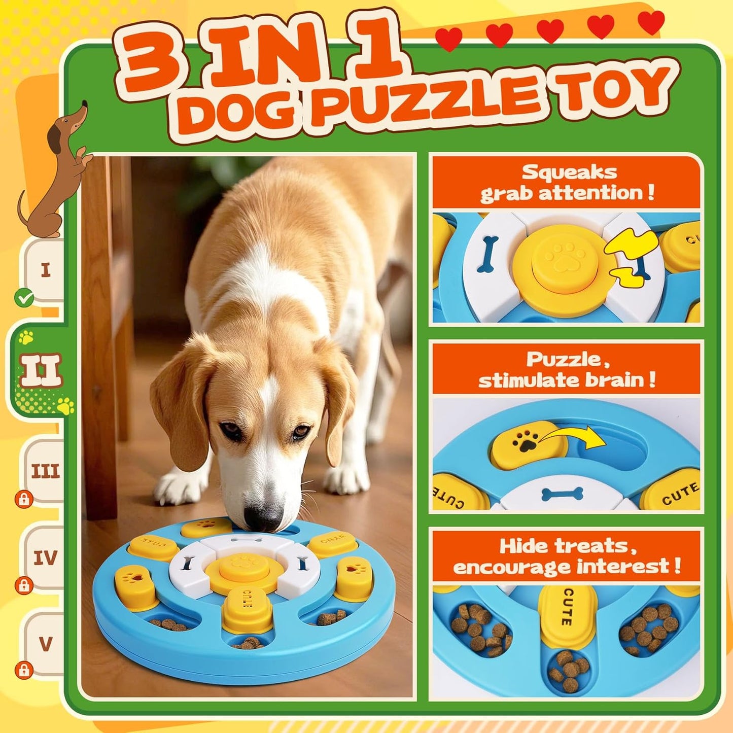 Forfon 9 Pack All-Around Dog Puzzle Toy Set -Mentally Stimulating Dog Enrichment Toys for Small to Medium Smart Dogs, Includes Dog Lick Mat with Suction Cups