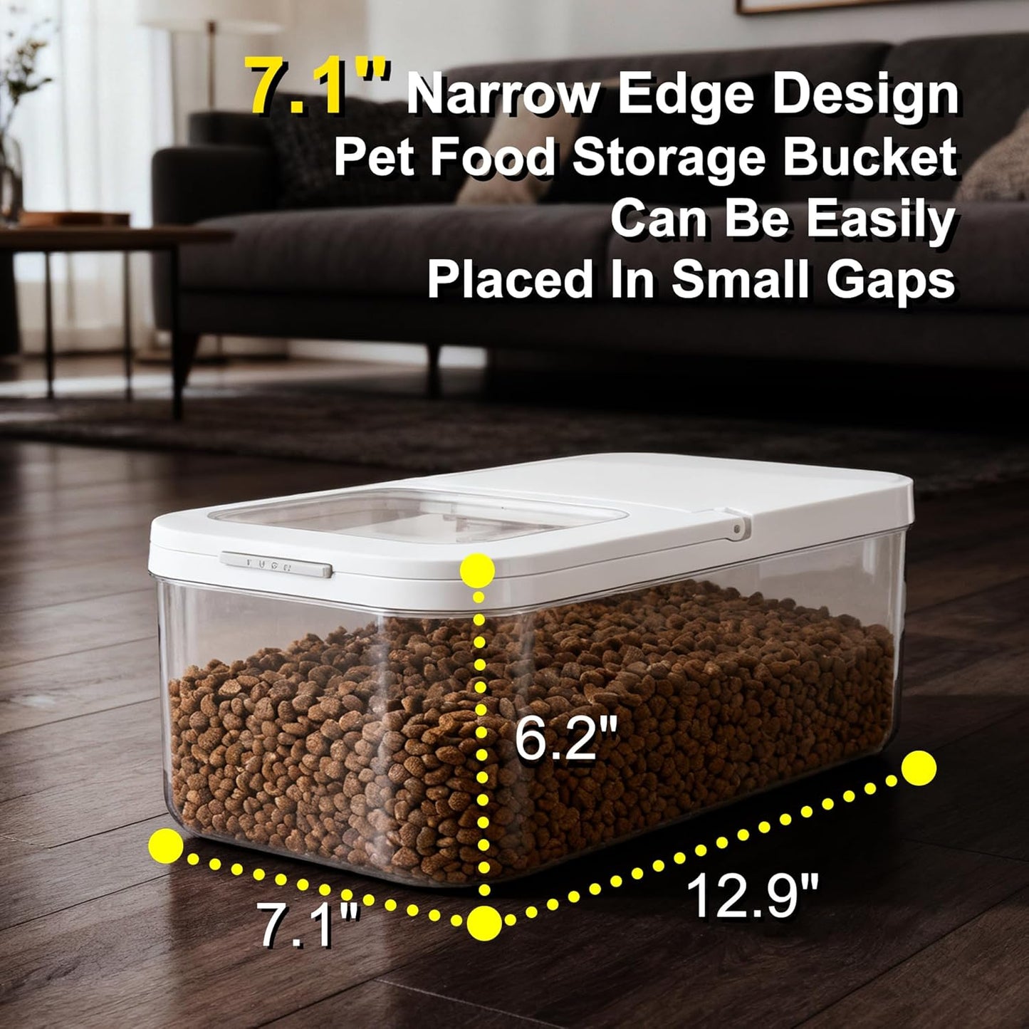 LivLab Mker Pet Food Storage Containers With Lids & Scooper - Dog Food Storage Container,12L/12KG/10-15LBS,BPA Free Airtight Storage Containers Store Dry Food For Kitchen Pantry