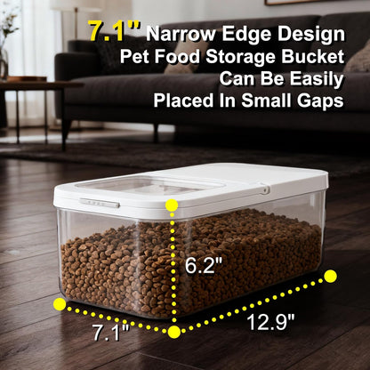 LivLab Mker Pet Food Storage Containers With Lids & Scooper - Dog Food Storage Container,12L/12KG/10-15LBS,BPA Free Airtight Storage Containers Store Dry Food For Kitchen Pantry
