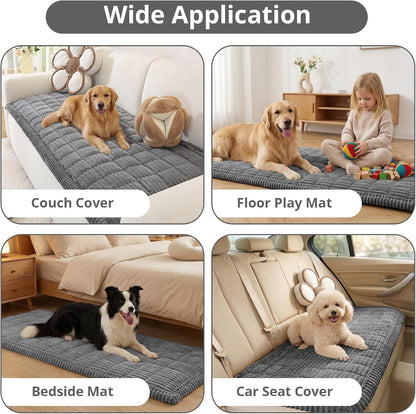 OstepDecor Couch Cover for Dogs, Washable Non Slip Sofa Cover for Pets, Soft Couch Covers for Sofa, Loveseat and Sectional, Furniture Protector Against Pet Hair & Scratches (27.6" x 27.6", Khaki)