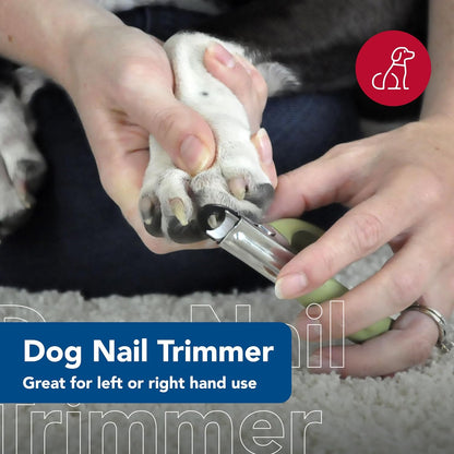 Coastal Pet - Safari Guillotine Dog Nail Trimmer - Double-Bladed Guillotine Style Dog Nail Trimmers - Owner-Friendly Vinyl Grip - for Medium to Large Dogs - Large (5" L x 3" W)