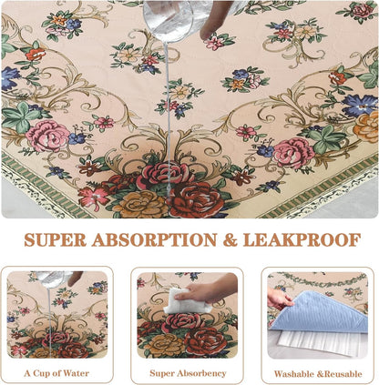 Qeils Washable Pee Pads, Reusable Puppy Pads Super Absorbent Leakproof Dog Training Pads, Non-Slip Wee Wee Pads for Crate, Floor, Potty Pads Feeding Mat Dog Pee 2 Pack 18"x30"