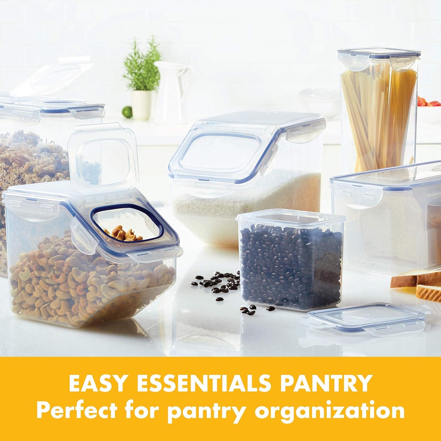 Lock & Lock Bulk Storage Bins Food Storage Container with Wheels (50.72-Cup)