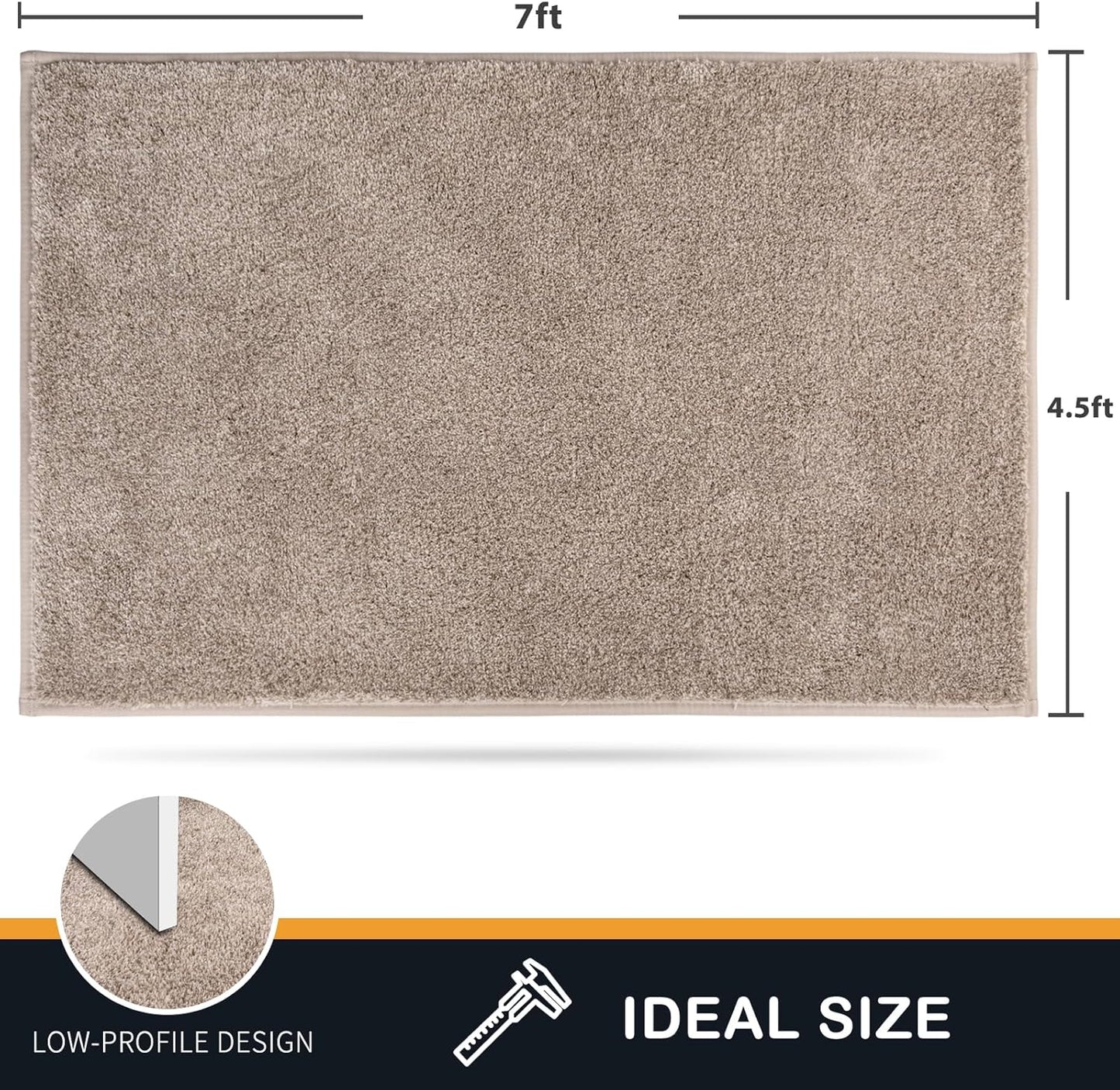PURRUGS Dirt Trapping Door Mat 20" x 31.5", Non-Slip Machine Washable Entryway Rug, Dog Doormat, Indoor Front Door Mat, Super Absorbent Entry Rug for Muddy Shoes & Paws, Bluish Grey-Black