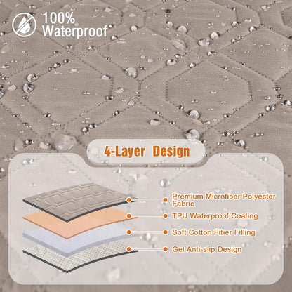 VANSOFY Couch Cover, Waterproof Sofa Covers Washable Slipcover Furniture Protector Couch Seat Covers Non-Slip Couch Cover for Dogs, Pets(Sofa, Dark Gray)