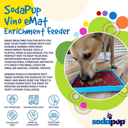 SodaPup Flower Power eMat – Durable Lick Mat Feeder Made in USA from Non-Toxic, Pet-Safe, Food Safe Rubber for Mental Stimulation, Avoiding Overfeeding, Fresh Breath, Digestive Health, & More