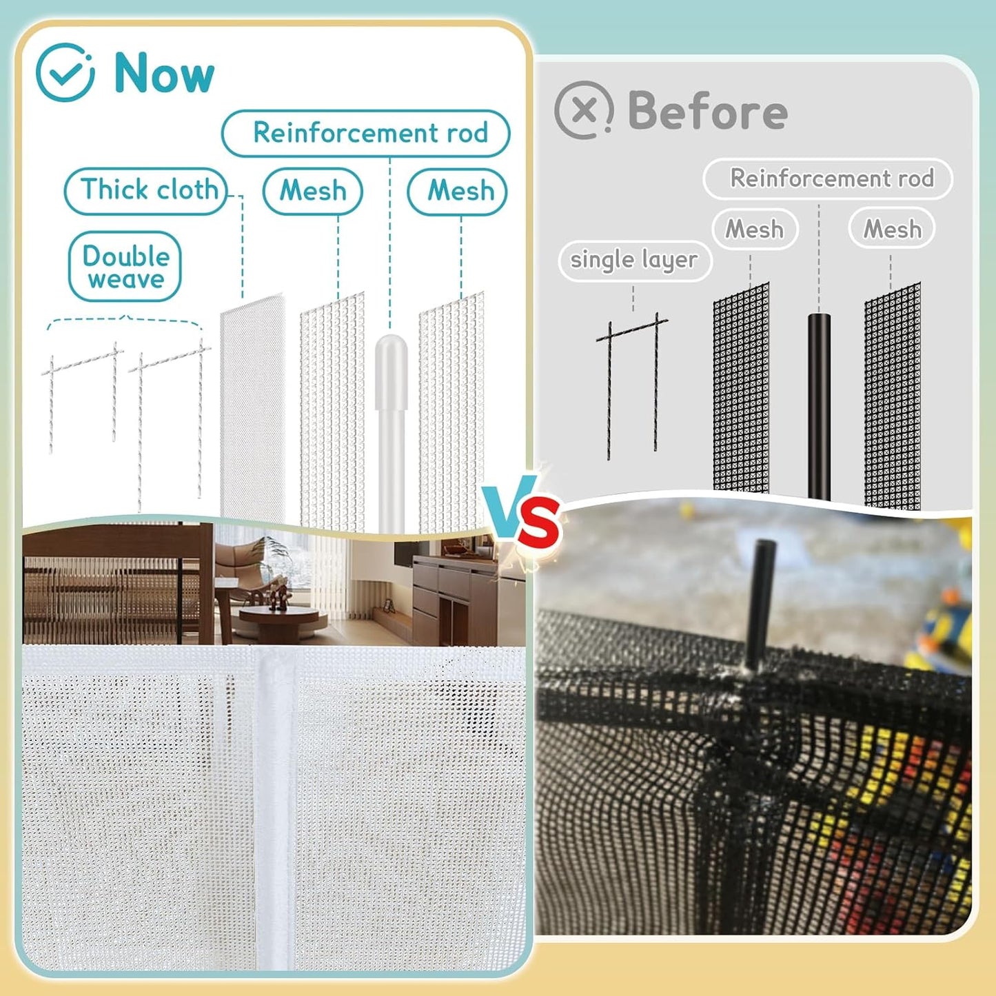 160 Inch Retractable Baby Gates Extra Wide, 42 Inch Extra Tall Retractable Gate, 13 FT Reinforced Retractable Dog Gate with Reinforcement Rod to Prevent Crawling Through, for Doorways, Stairs, Hallway