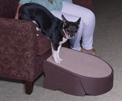 Pet Gear Stramp Stair and Ramp Combination for Dogs/Cats, Easy Step, Lightweight/Portable, Sturdy, Easy Assembly (No Tools Required), Dark Brown