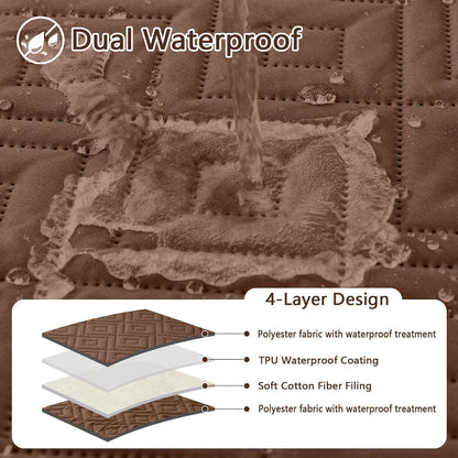 hyha Waterproof Dog Blanket, Soft Pet Bed Blankets, Waterproof Sofa Couch Cover for Dogs Washable, Reversible Pet Couch Covers for Sofa Furniture (30x70 Inch, Grey/Dark Grey)