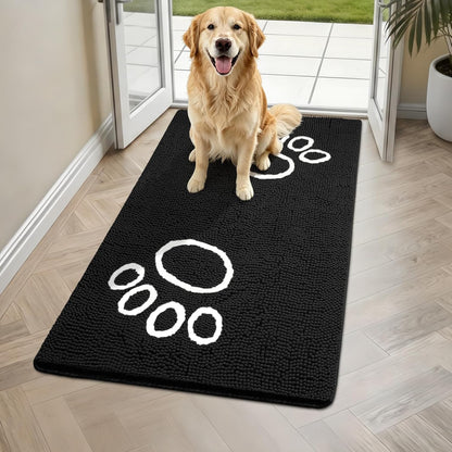 Bcoimo Super Absorbent Dog Door Mat, 30"*20" Anti Slip Mat for Muddy Paws, Pet Rugs for Dirty Paws Washable that Absorbs Moisture and Dirt, for Dog Cage and Pet Resting Carpet