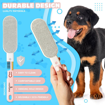 4-in-1 Pet Hair and Lint Remover Brush – Reusable Fabric and Clothing Cleaner for Pet Hair, Lint and Fur – Handheld Multi-Surface Tool for Clothes, Upholstery, Sofa and Travel Use (Sky Blue)