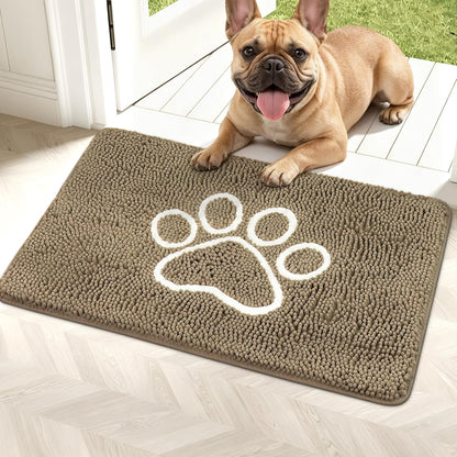 Bcoimo Super Absorbent Dog Door Mat, 30"*20" Anti Slip Mat for Muddy Paws, Pet Rugs for Dirty Paws Washable that Absorbs Moisture and Dirt, for Dog Cage and Pet Resting Carpet