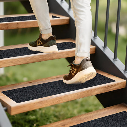 LifeGrip Stair Treads Non-Slip (15PCS), Anti Slip Transparent Stair Treads Tape for Indoor Wooden Step (4"X30"X15P-Treads)