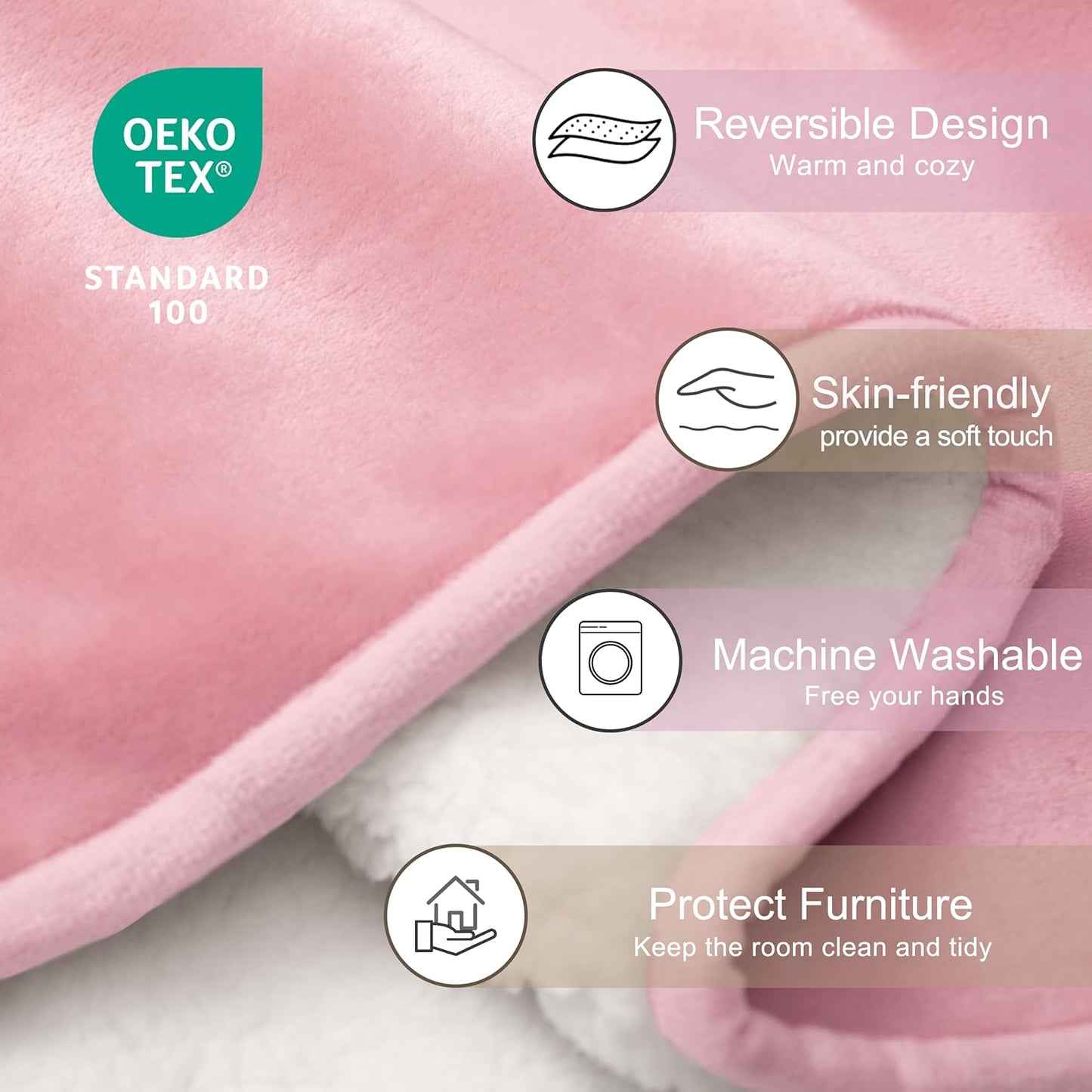 gogobunny Waterproof Blanket for Bed Couch Sofa, Liquid Pee and Fur Proof Pet Blanket for Dog Puppy Cat, Reversible Sherpa Fleece Throw Blanket Furniture Cover Protector (Grey, 50x60 inches)