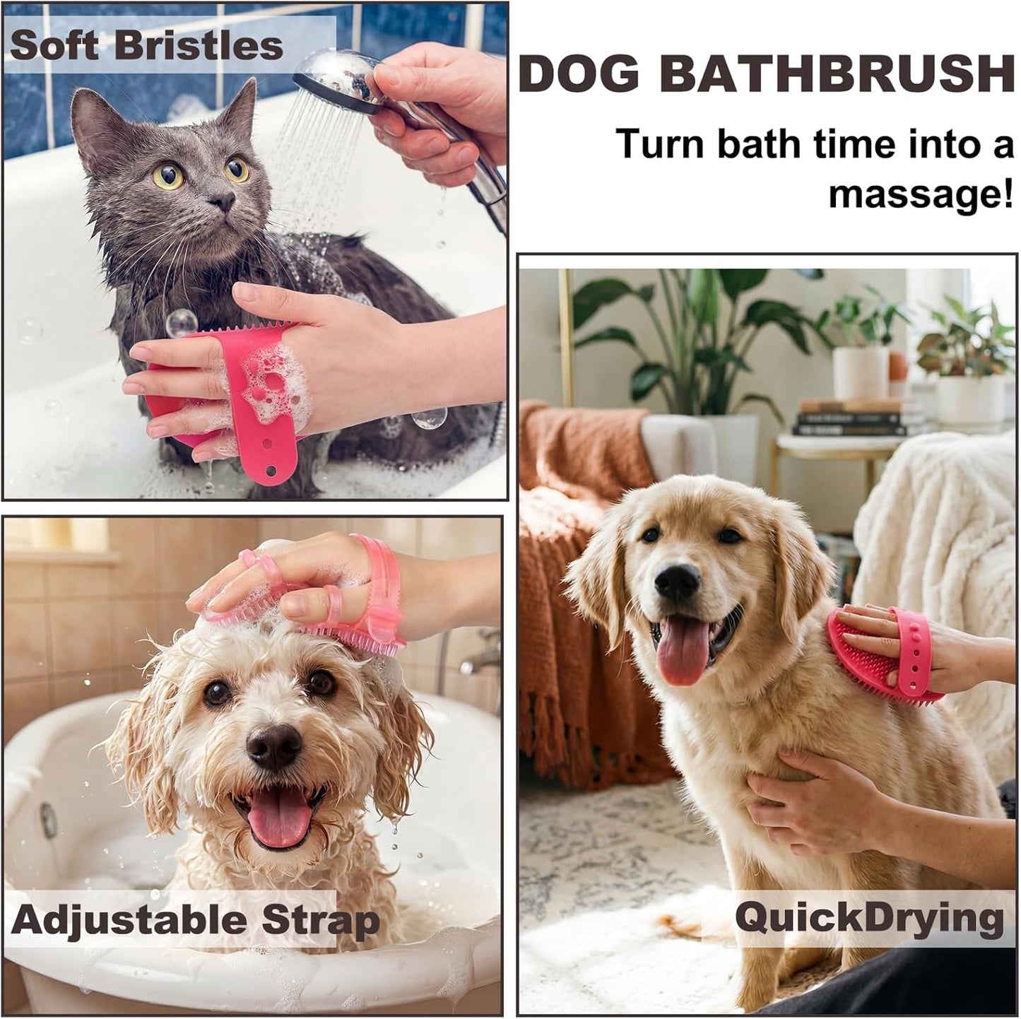 Yaomiao Dog Brush Grooming Kit 9 Pcs Kit with Pet Nail Clipper and File Cat Grooming Deshedding Undercoat Rake Comb for All Breeds Sizes Promotes Healthy Skin Coat(Classic Color)