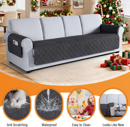 VANSOFY Couch Cover, Waterproof Sofa Covers Washable Slipcover Furniture Protector Couch Seat Covers Non-Slip Couch Cover for Dogs, Pets(Sofa, Dark Gray)