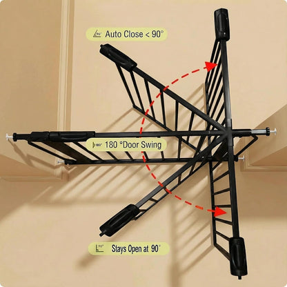 Extra Wide 76.4-81 Inch Large Baby Gates for Stairs, Doorways - No Drilling, Pressure Mounted Pet Gates for Kids & Dogs