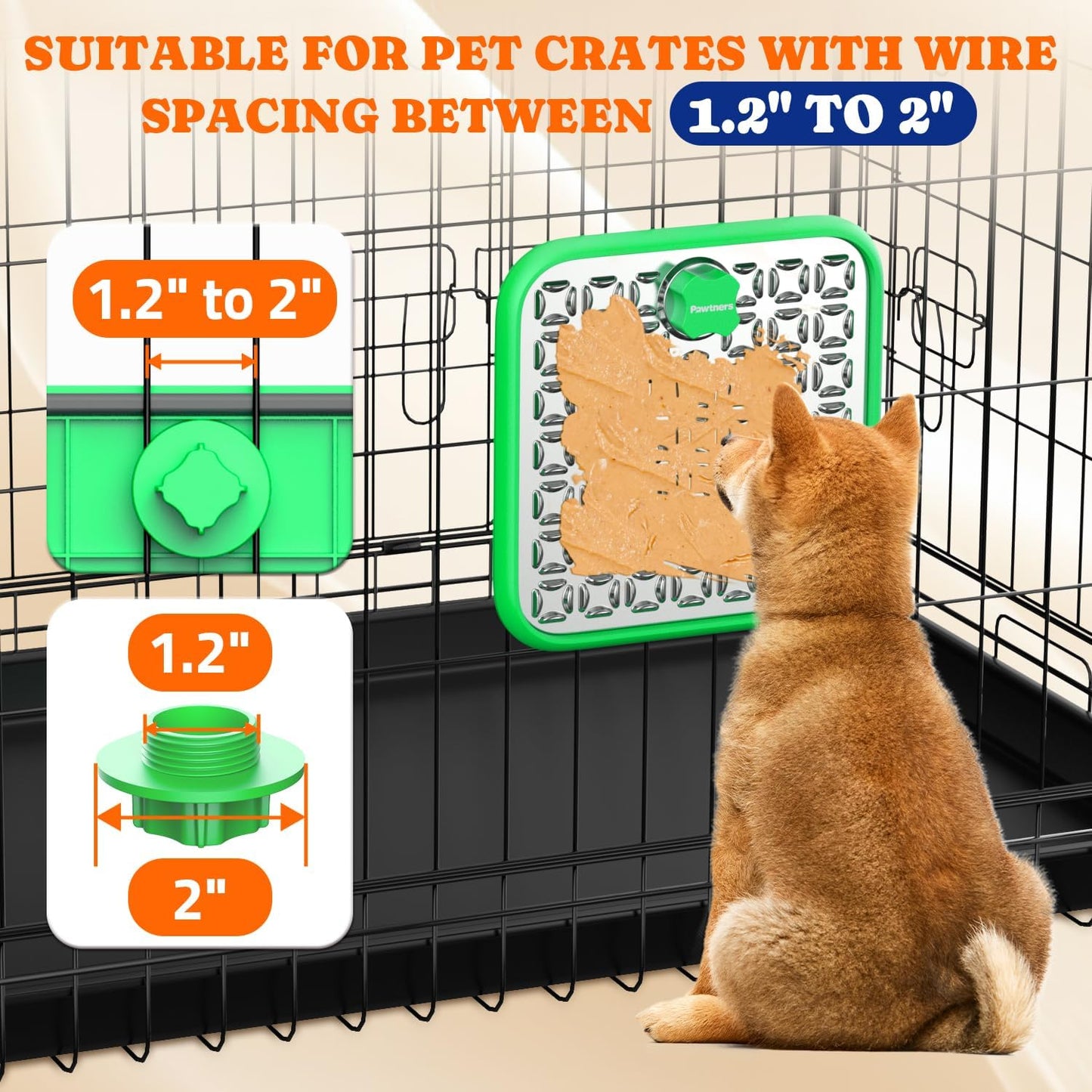 Lick Mat for Dogs & Cats, Stainless Steel Pet Slow Feeder for Crate Boredom & Anxiety Reduce, Cat Licking Pads with Spatula & Scrubbing Brush, Blue