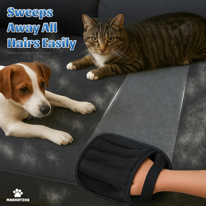 Pet Hair Removal Glove-Electrostatic Pet Hair Remover Glove with 5-Finger Design, Cat Hair Remover Glove for Couch,Car,Laundry,Carpet,The Magic Brush Pet Hair Remover is Light and Washable
