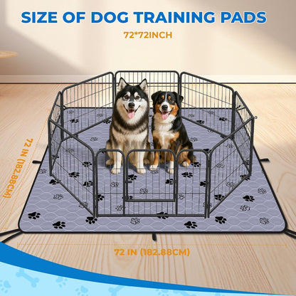 Fostanfly Washable Pee Pads for Dogs, 2 Pack Large 36"x41" Ultra-Absorbent and Leak-Proof Non-Slip Reusable Potty Training Pads for Dogs, Cats, Puppy, Potty Training of Add 8 Lanyards
