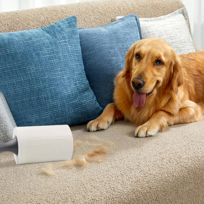 Lint Roller for Pet Hair 500 Sheets Extra Sticky Pet Hair Remover for Clothes Furniture Carpet Cleaner Cars Dogs Travel-Friendly Grip Handle Blue