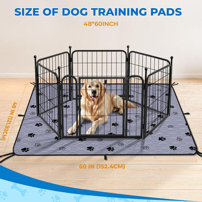 Fostanfly Washable Pee Pads for Dogs, 2 Pack Large 36"x41" Ultra-Absorbent and Leak-Proof Non-Slip Reusable Potty Training Pads for Dogs, Cats, Puppy, Potty Training of Add 8 Lanyards