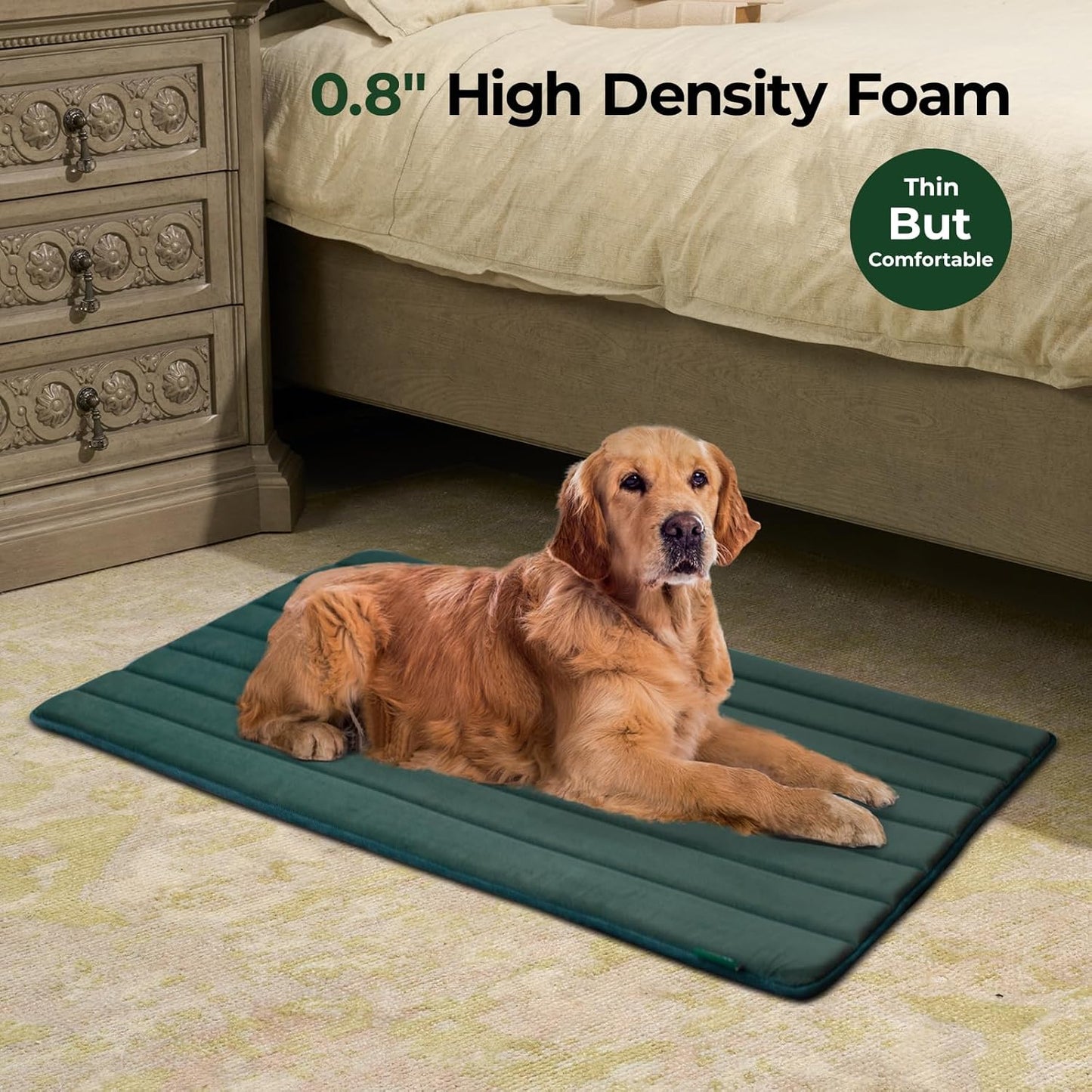 BALANCE Dog Crate Pad, Dog Foam Crate Mat Kennel Pad, Washable Water-Resistant Pet Bed Flat Dogs Cage Mat for Small Dogs