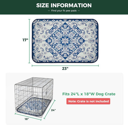 FXW Washable Pee Pads for Dogs, Puppy Pads with Super Absorbent, Specifically Designed for FXW Rollick/Homeplus 24inch 6 Panels Dog Playpen, 39" x 63" Rectangle, Khaki, 1 Pack