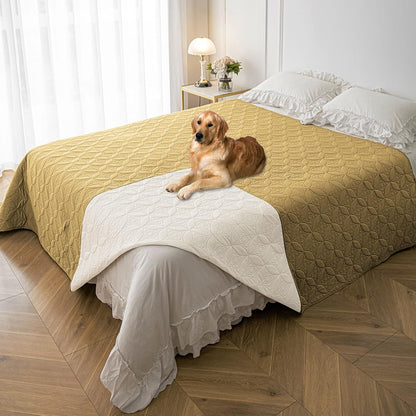 Waterproof Dog Blanket, 30x30 inches Small Pet Couch Covers for Sofa, Chair Bed Furniture Protector from Dogs Washable and Reversible-Lightgrey+Darkgrey