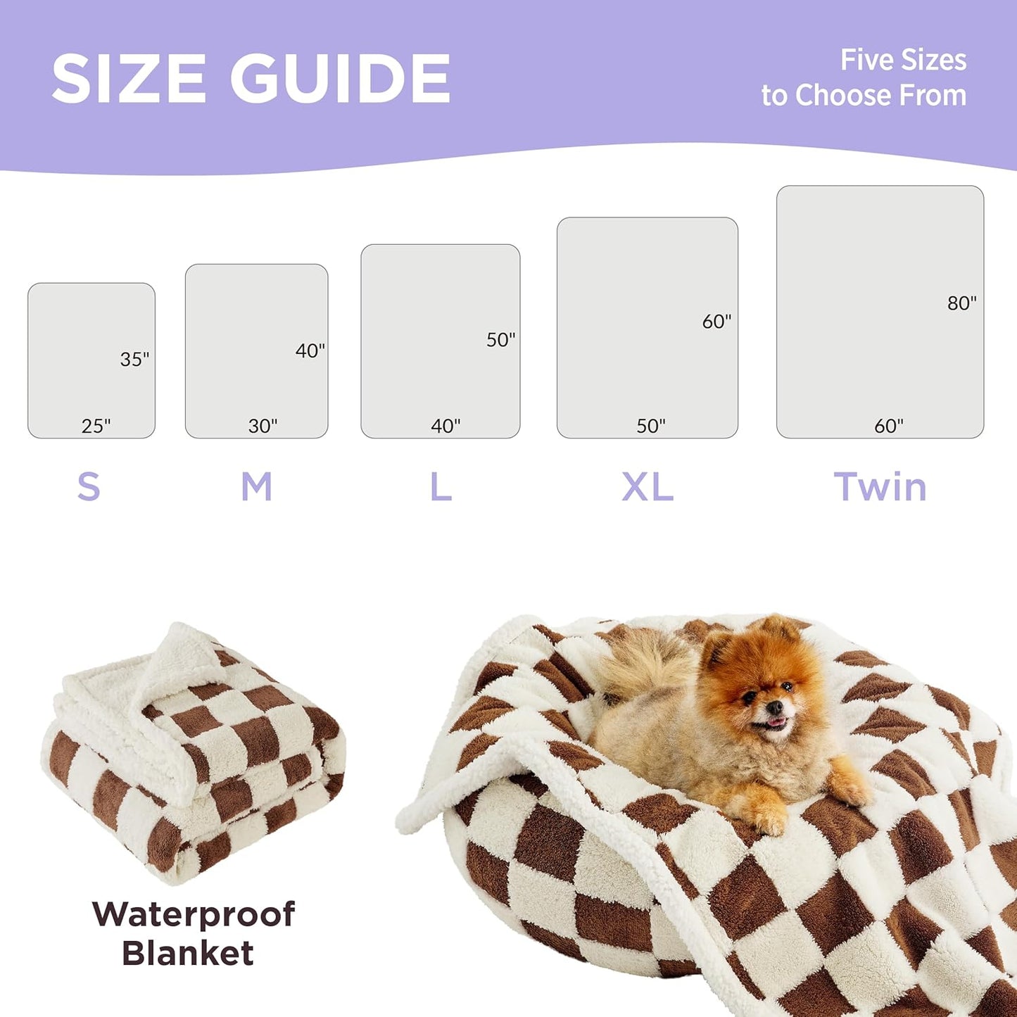 LE SURE Waterproof Dog Blanket for Large Dogs - Washable Double Sided Dog Blankets with Warm Jacquard Shag and Soft Sherpa Fleece, Pet Cat Blanket for Couch Protection, 3D Textured Cloud, Green