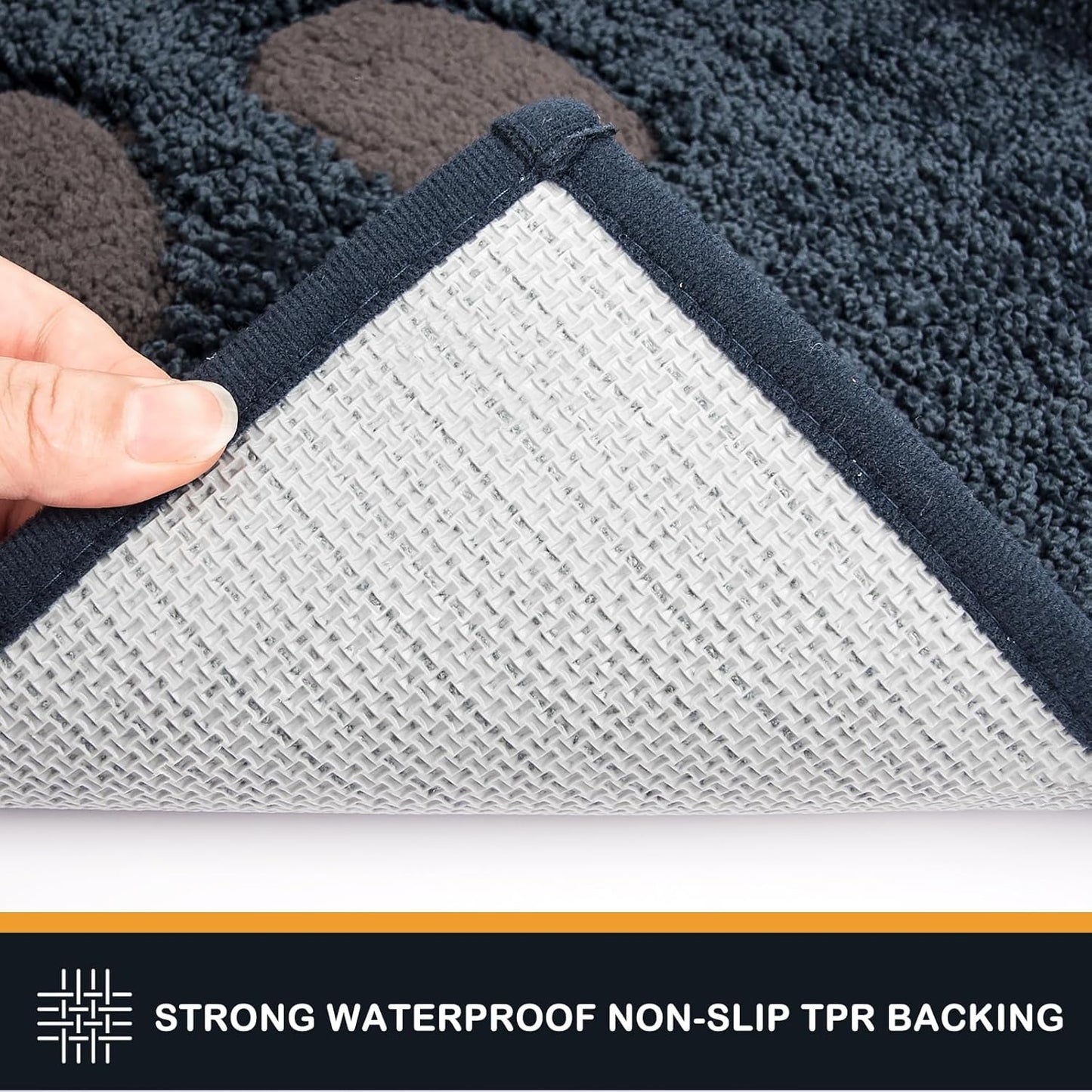 PURRUGS Dirt Trapping Door Mat 20" x 31.5", Non-Skid/Slip Machine Washable Microfiber Entryway Rug, Dog Doormat, Super Absorbent Welcome Mat for Muddy Wet Shoes and Paws, Grey