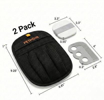 Pet Hair-Removal Glove for Couch: Deep Embedded Hair Removal Kit for Clothing Carpet Bed Curtain Cat Tree & Furniture - Includes Glove Carpet Rake & Reusable Lint Roller