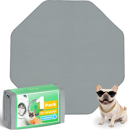 FXW Washable Pee Pads for Dogs, Puppy Pads with Super Absorbent, Specifically Designed for FXW Rollick/Homeplus 24inch 6 Panels Dog Playpen, 39" x 63" Rectangle, Khaki, 1 Pack