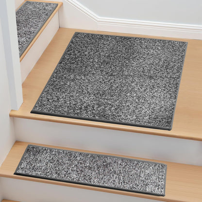 Non-Slip Stair Treads for Wooden Steps 15pcs,8"x30" Stair Carpet Treads for Indoor Use,Peel and Stick Stair Runners,Washable Reusable Adhesive Backing,Pet-Friendly Stair Capet for Kids,Elders,Dogs