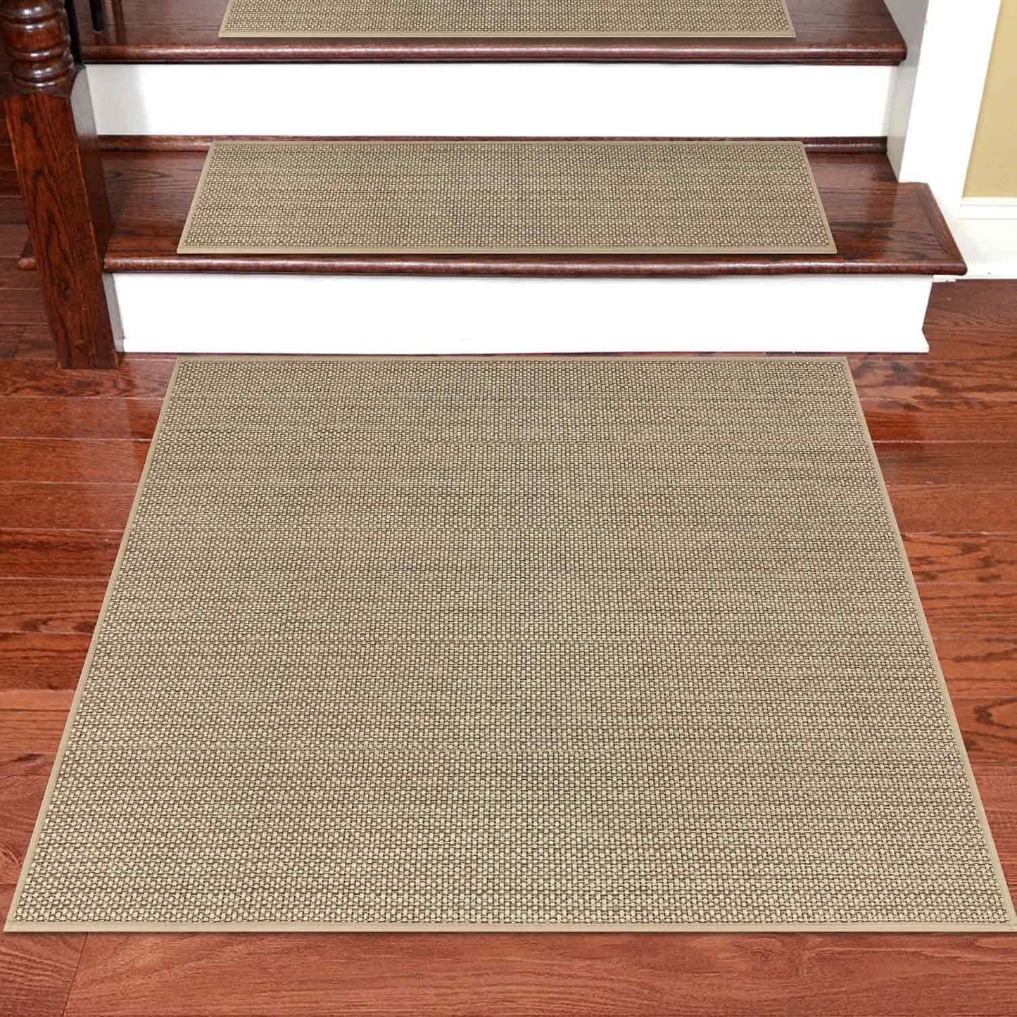 Stair Treads Non Slip for Wooden Steps Indoor 9" x 36" 15 Pack Extra Wide Stairs Tread Carpet Runner, Step Pads with Reusable Adhesive for Dogs Kids Elders, Machine Washable, Black