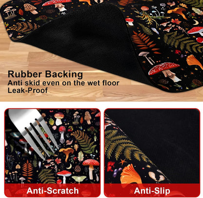 Dog Food Mats for Floors Waterproof Mat for Cat Food and Water Bowls - Absorbent Quick Dry Non Slip Mat for Pet Feeding