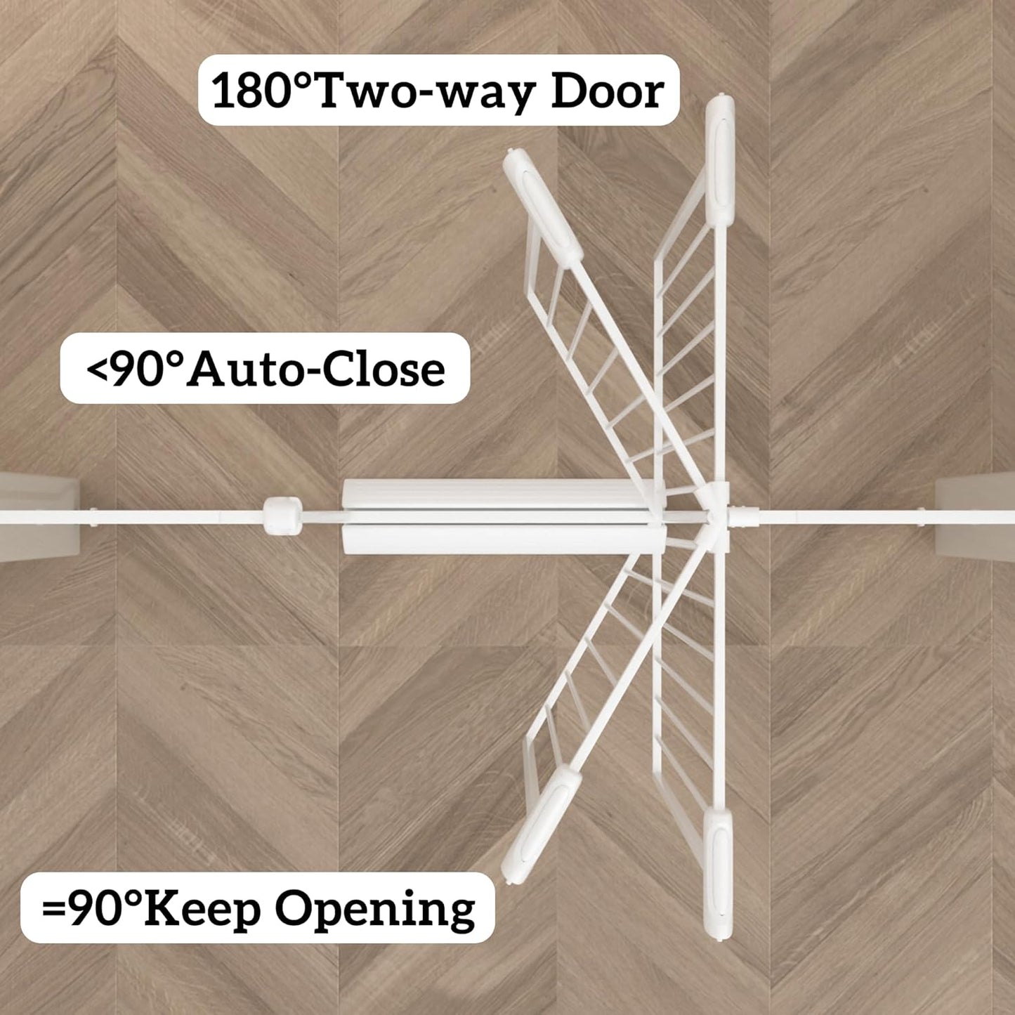 Extra Wide Baby Gates for Doorways 71.65"-85.82" Extra Wide Baby Gate Dog gate Pressure Mounted No Drilling with Walk-Through, Auto-Close & Dual-Direction Swing for Large Wide Opening Black