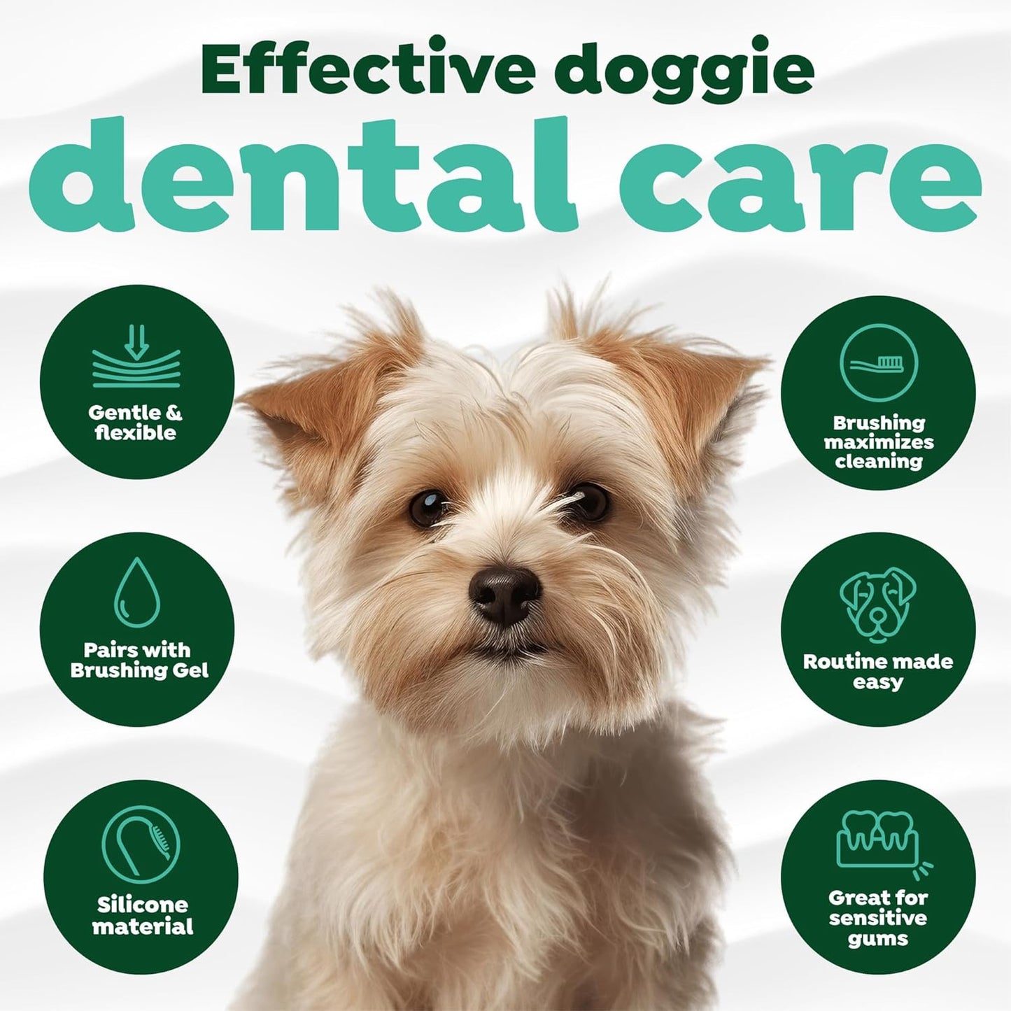 TropiClean Fresh Breath Finger Brushes for Pets, 2 pack -