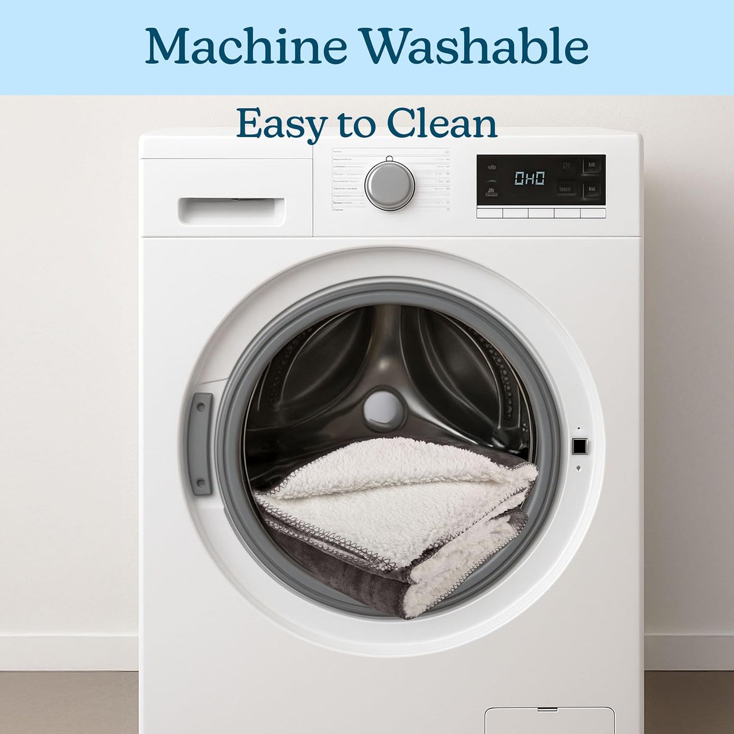 Waterproof Pet Blanket - 50x60-Inch Reversible Sherpa Fleece Throw Protects Couches, Cars, and Beds from Spills, Stains, and Fur by PETMAKER (Gray)
