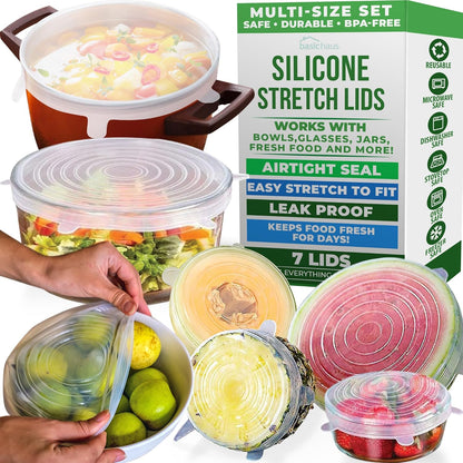Reusable Silicone Can Lids – 2.6 Inch Can Covers for Dog & Cat Food – Universal Fit - Airtight Stretch Lids for Pet Food Cans, BPA-Free, Dishwasher Safe – 10 Pack