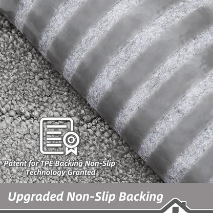 BEQHAUSE Stair Treads for Wooden Steps 28inX9in, Non Slip Carpet Stair Treads Indoor Stair Runners Machine Washable, Soft Stair Rugs Mat Surface Polyester TPE Backing, 4pcs, Charcoal