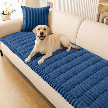 Smiry Couch Cover for Dogs, Non Slip Washable Sofa Protector for Pets, Soft Furniture Cover for Leather & Fabric Couches, Cozy Protect Against Fur, Dirt & Everyday Messes (Dark Grey, 27.6" x 59")
