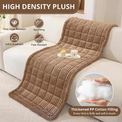 OstepDecor Couch Cover for Dogs, Washable Non Slip Sofa Cover for Pets, Soft Couch Covers for Sofa, Loveseat and Sectional, Furniture Protector Against Pet Hair & Scratches (27.6" x 27.6", Khaki)