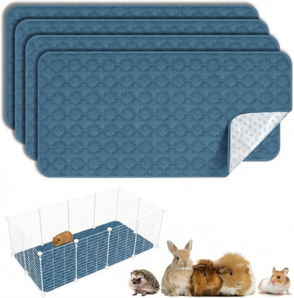 FunFurry Washable Pee Pads for Dogs - 4 Pack Reusable Pee Pads，Waterproof Puppy Pads，Pet Training Pads，Super Absorbent with Dog Paw Shape Non-Slip Backing (Cream, 18" X 24" - 4 Pack)