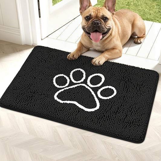 Bcoimo Super Absorbent Dog Door Mat, 30"*20" Anti Slip Mat for Muddy Paws, Pet Rugs for Dirty Paws Washable that Absorbs Moisture and Dirt, for Dog Cage and Pet Resting Carpet