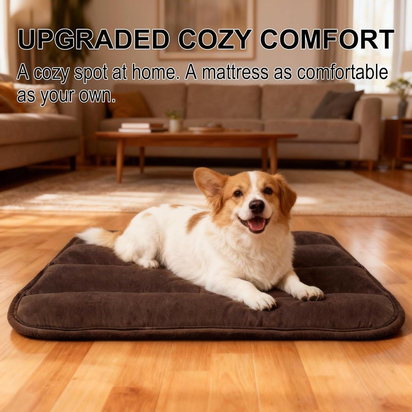 Dog Bed Mat – Soft & Comfortable Dog Kennel Pad for Crate – Durable Crate Bed & Mat for Dogs & Cats – Ideal for Crate, Kennel, and Home Use
