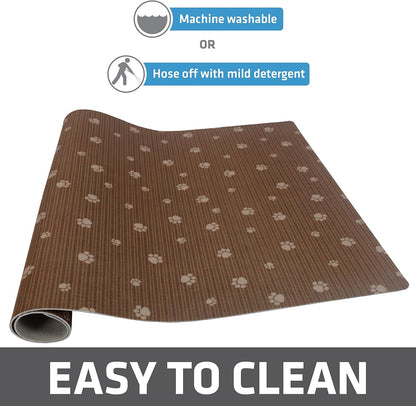 Drymate Dog Crate Mat Liner, Absorbs Urine, Waterproof, Non-Slip, Washable Puppy Pee Pad for Kennel Training - Use Under Pet Cage to Protect Floors, Thin Cut to Fit Design (USA Made) (LGrey)(29"x48")